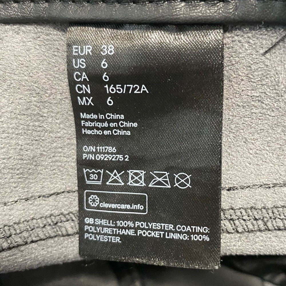 H&M - Black Vegan Leather Wide Leg Pant - 6 - Picture 8 of 11